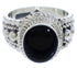 Southwest Jet And Genuine Sterling Silver Ring Size 5 TX38891